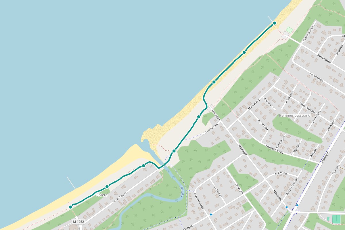 Karta över Båstad Rivieran