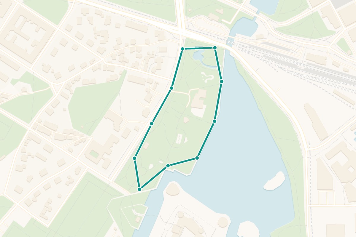 Karta över Stadsparken Kalmar